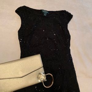 Black Ralph Lauren Sequin Dress